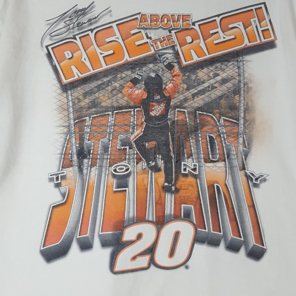 Chase Nascar White Cotton Graphic T-Shirt Tony Stewart